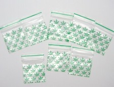 50 x 50mm  Printed Zip Seal Smell Proof Resealable Bags Air Tight Grip Baggies