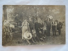 VINTAGE BEER PICNIC with KEG, Bottles USA  RPPC AMERICAN VACATION FINE OLD PHOTO