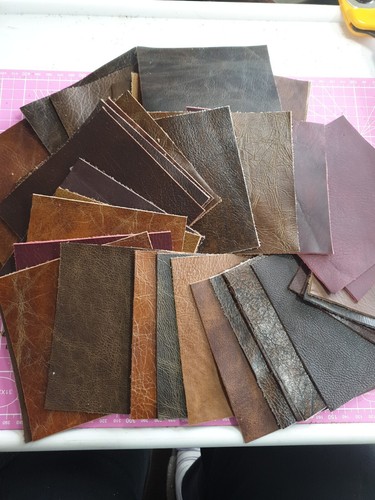 Leather pieces 12x12cm - 7,