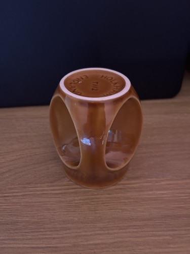 Vintage 1970s brown glazed - glazed, owl