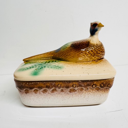 Vintage pheasant lidded - vintage,