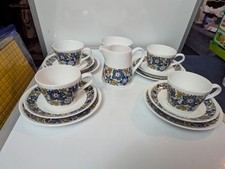 Royal Tuscan "Necturne" Fine Bone China Trio Cup/Saucer&Side Plate &Sugar&Milk
