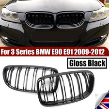 FOR BMW 3 SERIES E90 E91 Sedan 09-12 LCI FRONT KIDNEY GRILLE GRILL GLOSS BLACK