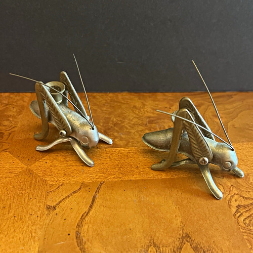 Vintage brass grasshopper - 2,