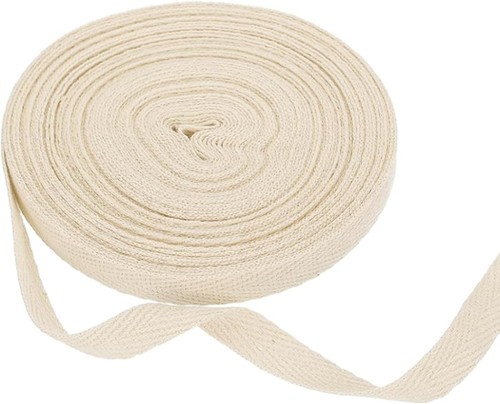 Cotton twill tape ribbon 10mm - twill,