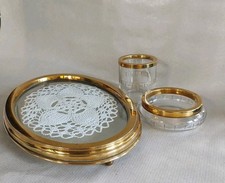 Vintage Brass And Glass Vanity