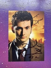 Doctor Who David Tennant Signed with Dedication BBC Postcard Autograph