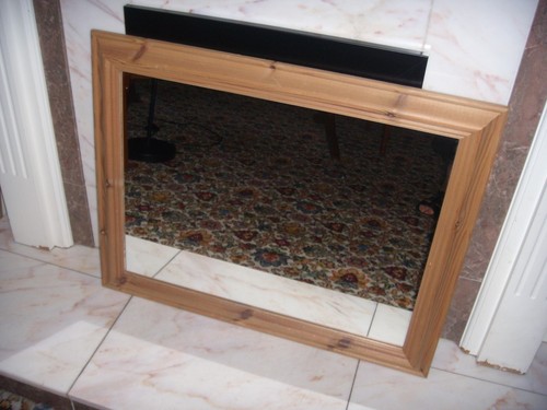 Large wall pine mirror - pine,
