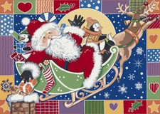 2x4 Milliken Patchwork Santa