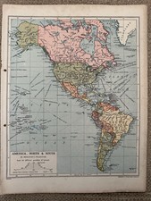 Antique Atlas Map c1930s –