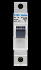 HAGER 16 AMP CURVE B 6kA MCB CIRCUIT BREAKER 450116 MT116