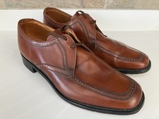 DAVID SCOTT GENTS DALLINGER 7 1/2 BROWN LEATHER LACE UP SHOES MENS