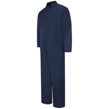 Red Kap Cotton Snap Front Coveralls/Overalls Oversized Long Sleeve 40L Navy