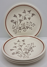 4 Biltons Pottery Side Plates Salad Brown Flowers BIL29 6.5" Vintage Retro Rare