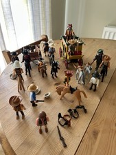 PLAYMOBIL Wild West Cowboys, Figures Horses Stagecoach Accessories BUNDLE