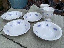 Royal Adderley Fine Bone China “Blue Chelsea” – Vintage Bowls & Goblets