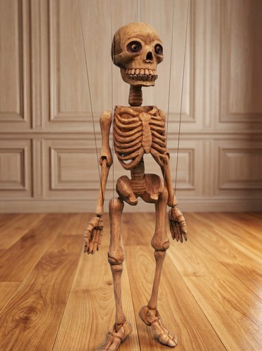 Puppet skeleton handmade - puppet,