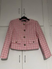 Zara pink and white dogtooth