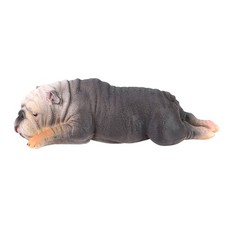 873 High Simulation English Lying Bulldog Model Sleepy Animal Toy For Children