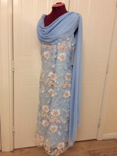 Special occasion dress, Baby blue floral, size 12
