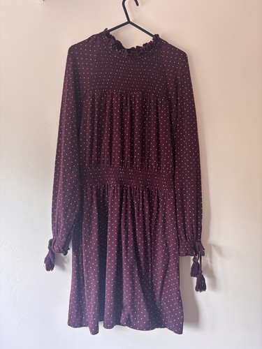 Topshop women burgundy polka - topshop, women's