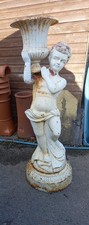Cast Iron URN Cherub holding