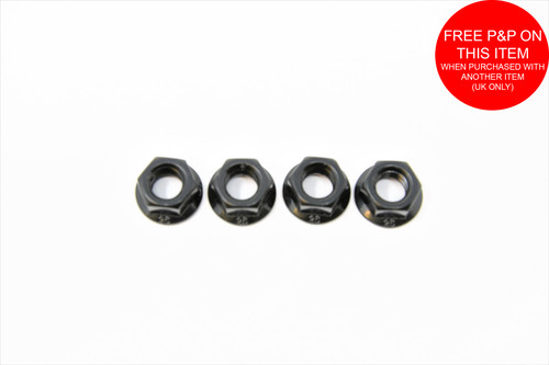 Two pair black rear - (4), 3/8"
