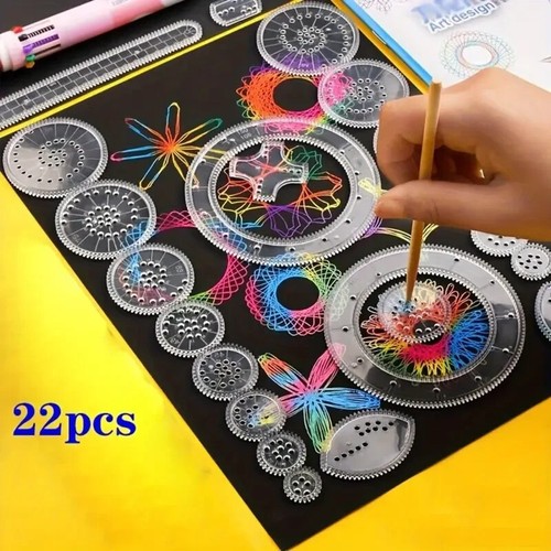 22pcs spirograph drawing - 22pcs,