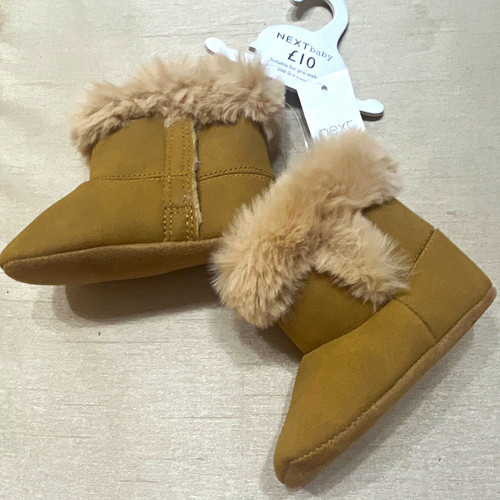 Next baby tan faux suede - baby,
