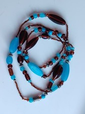 Retro Vintage Style Brown Blue