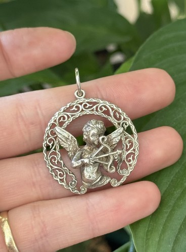 Vintage cherub pendant - vintage,
