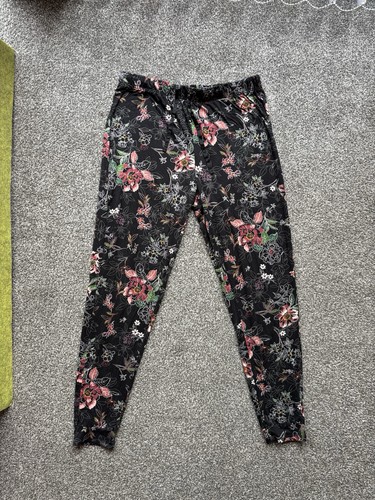 Primark black floral jersey