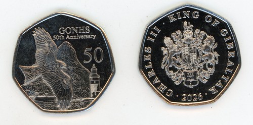 Gibraltar coin pence - coin, 50