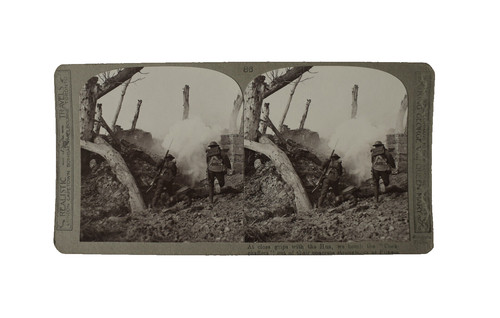 Ww1 stereoview attacking - ww1,