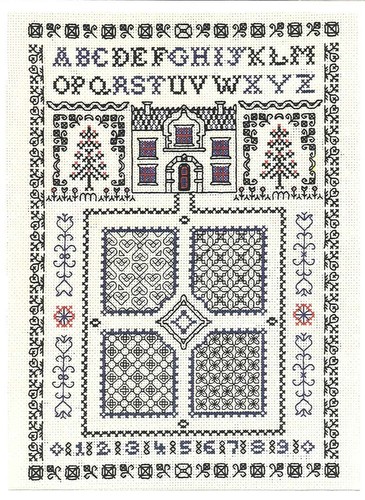 Blackwork sampler with abc - with,