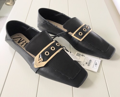 Zara leather square - toe, with
