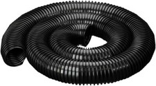 40mm (1 5/8") X 5 Metre Black Corrugated PVC Flexible Pond Hose with 2 Pipe Clip