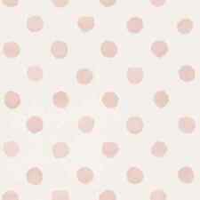 BABY PINK AND WHITE POLKA DOT PAINTED SPOT 252019 WALLPAPER RASCH
