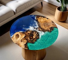 18" Handmade Epoxy Resin Ocean
