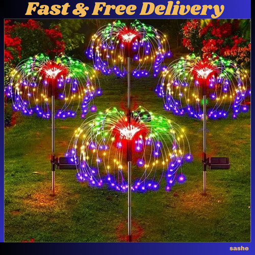 Led solar firework garden - led,