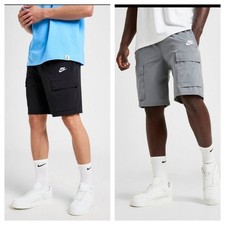 Nike Mens Woven Cargo Shorts  Activewear Swim Sports Black Grey S TO XXL