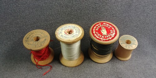 Wood thread spool - 4, silk