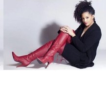 PLEASER LEGEND RED LEATHER