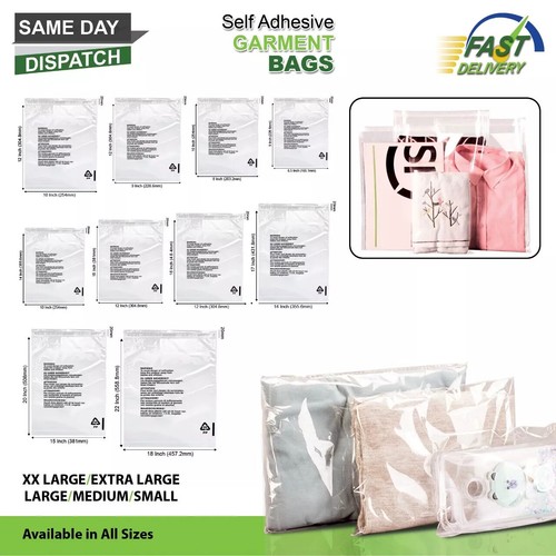 Garment bags clear cellophane