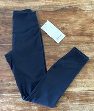 Lululemon Women Wunder Under SmoothCover High Rise Tight 25” Size2 UK6 In Navy