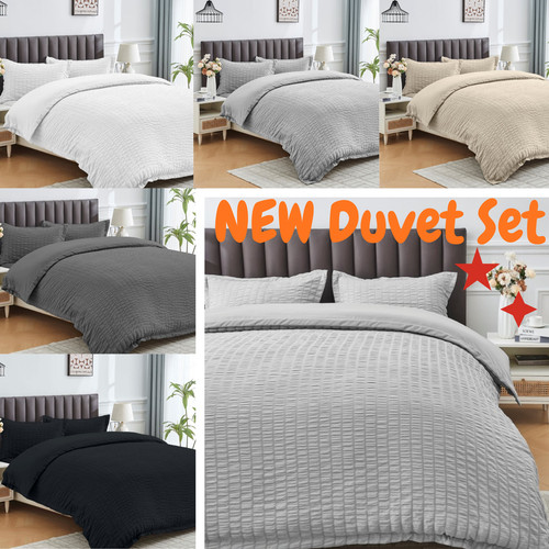 Seersucker duvet cover set - seersucker,