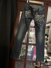 denny rose designer jeans jewels embellished size s/m