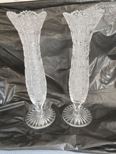 Vintage bohemian crystal - crystal, vases