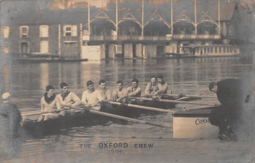 Postcard oxford boat race - oxford,