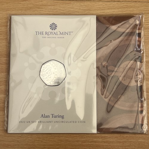 Alan turing 50p uncirculated - alan,